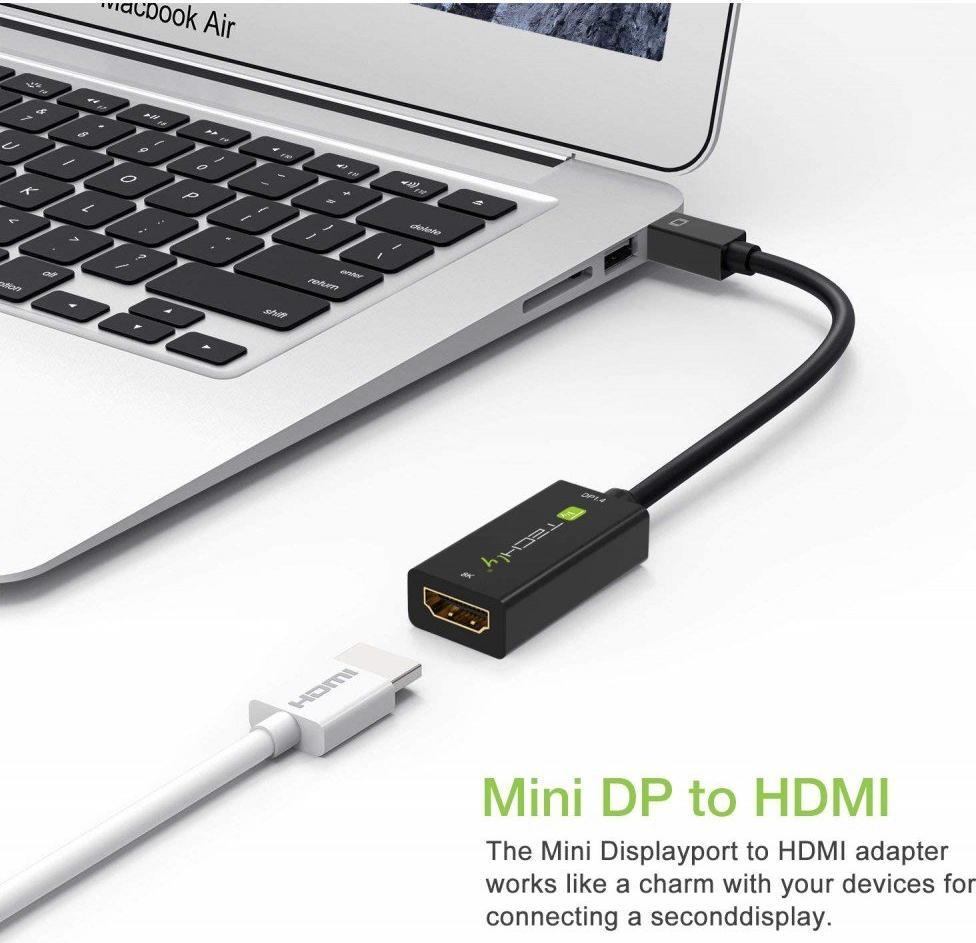 Adapter Mini DisplayPort në HDMI iBOX IADAP MDP HDMIF8K, 8K 30Hz, i bardhë