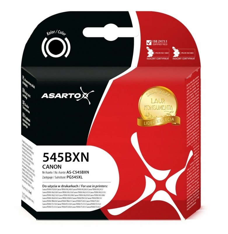 Kartutxh boje Canon PG 545, i zi