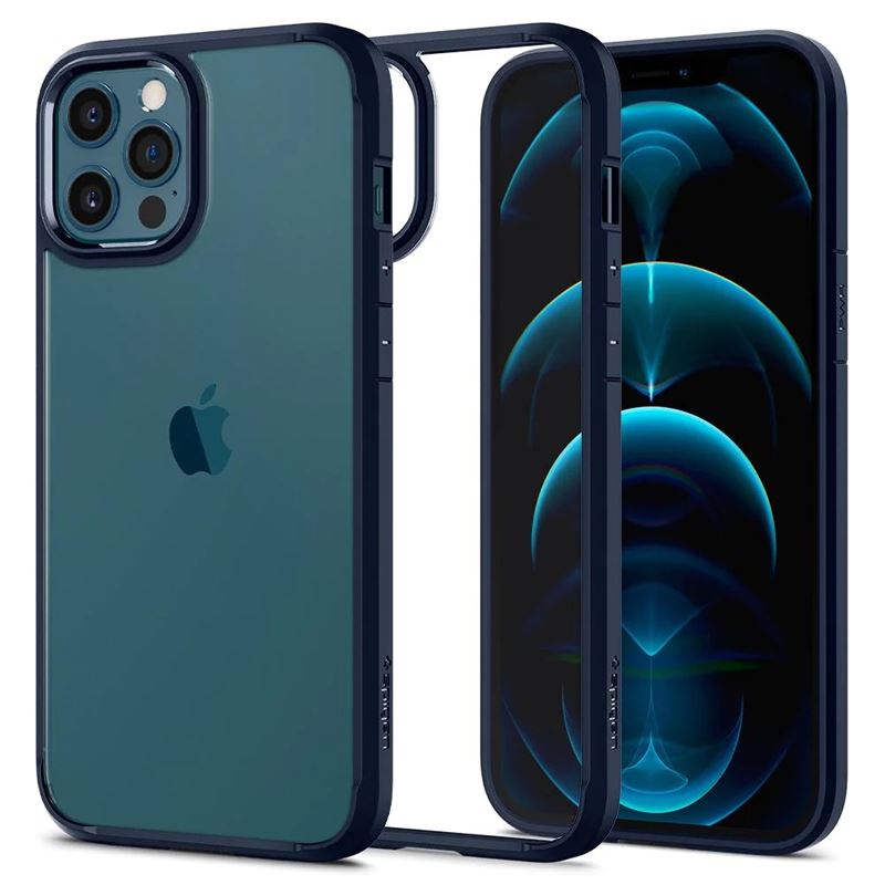Mbrojtëse për celular iPhone 12/iPhone 12 Pro Spigen Ultra Hybrid, e kaltër