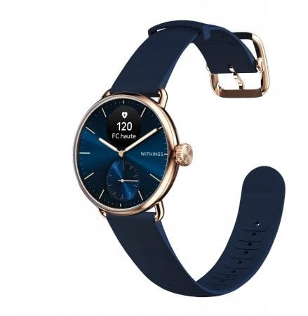 Ora inteligjente hibride Withings ScanWatch 2, 38mm, ECG, monitorim temperature, blu rose gold
