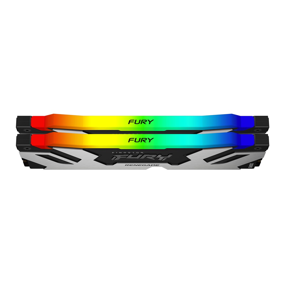 Memorie RAM Kingston FURY Renegade RGB, 32GB (2x16GB), DDR5, 6000MT/s, e argjendtë/e zezë