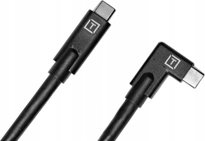 Kabllo Tether Tools TetherPro USB C në USB C Right Angle, 4.5m, e zezë