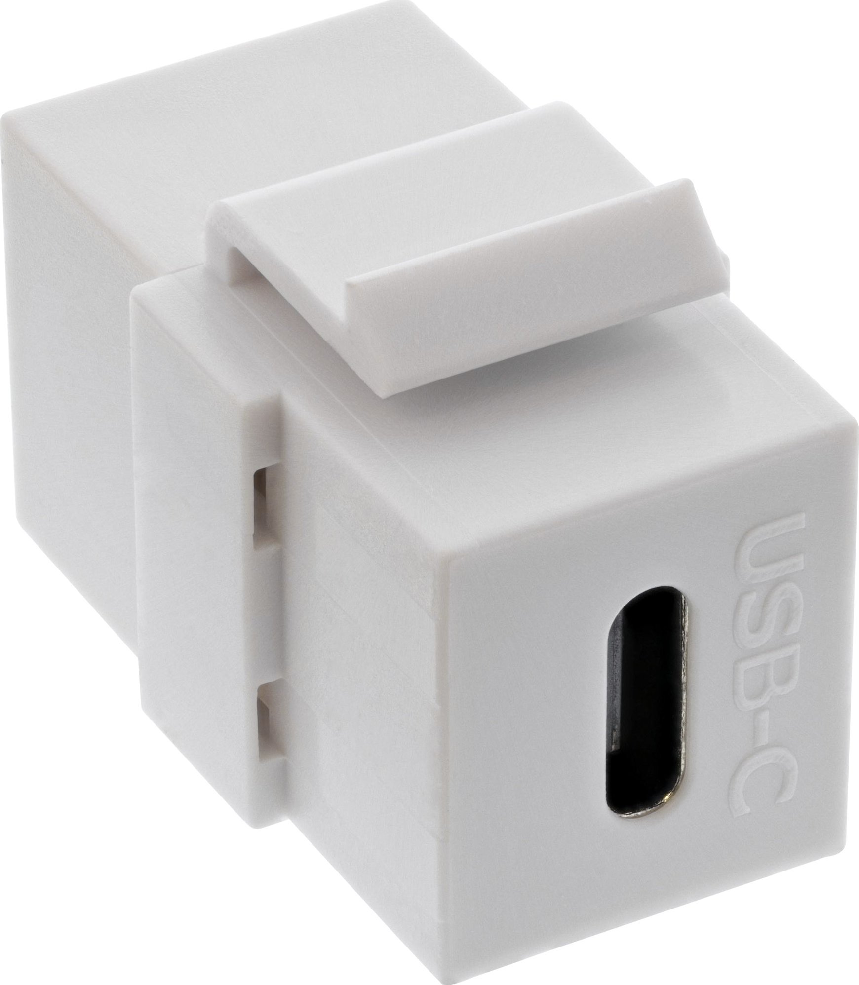 Modul snap in INLINE USB C, 1 portë, Power Delivery, i bardhë
