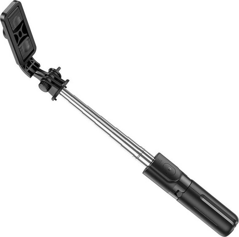 Tripod mini për telefon HOCO K17, i tërheqshëm, me telekomandë, i zi