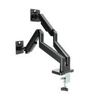 Krah tavoline për monitorë Gembird, dual 17"-32", VESA 75x75 100x100, i zi