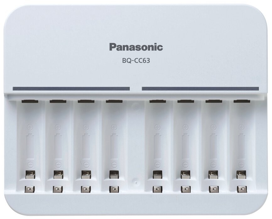 Ngarkues baterish Panasonic Eneloop BQ-CC63E, 8x AA AAA NiMH, i bardhë