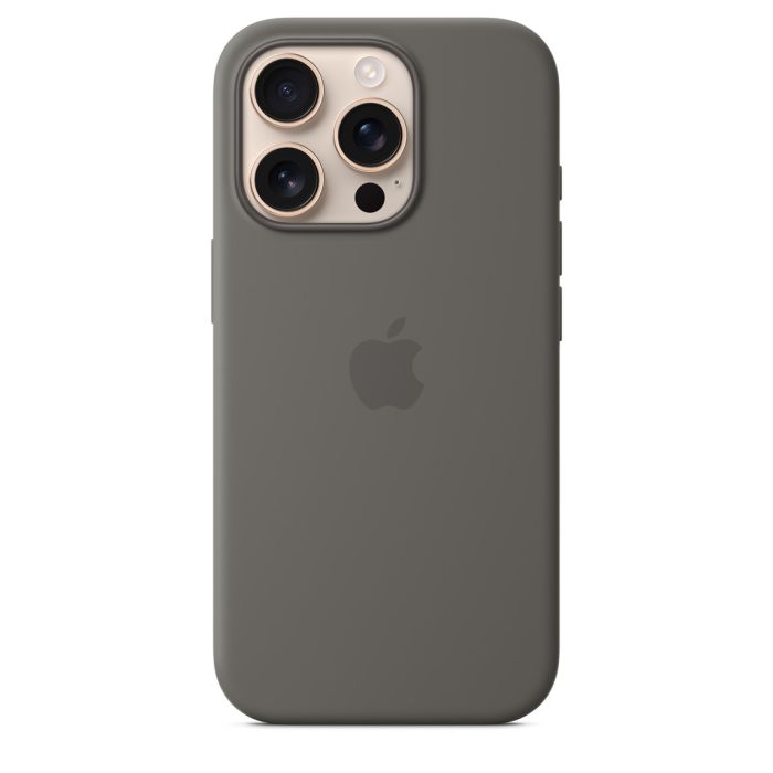 Apple iPhone 16 Pro Silicone Case with MagSafe, Stone Gray 3