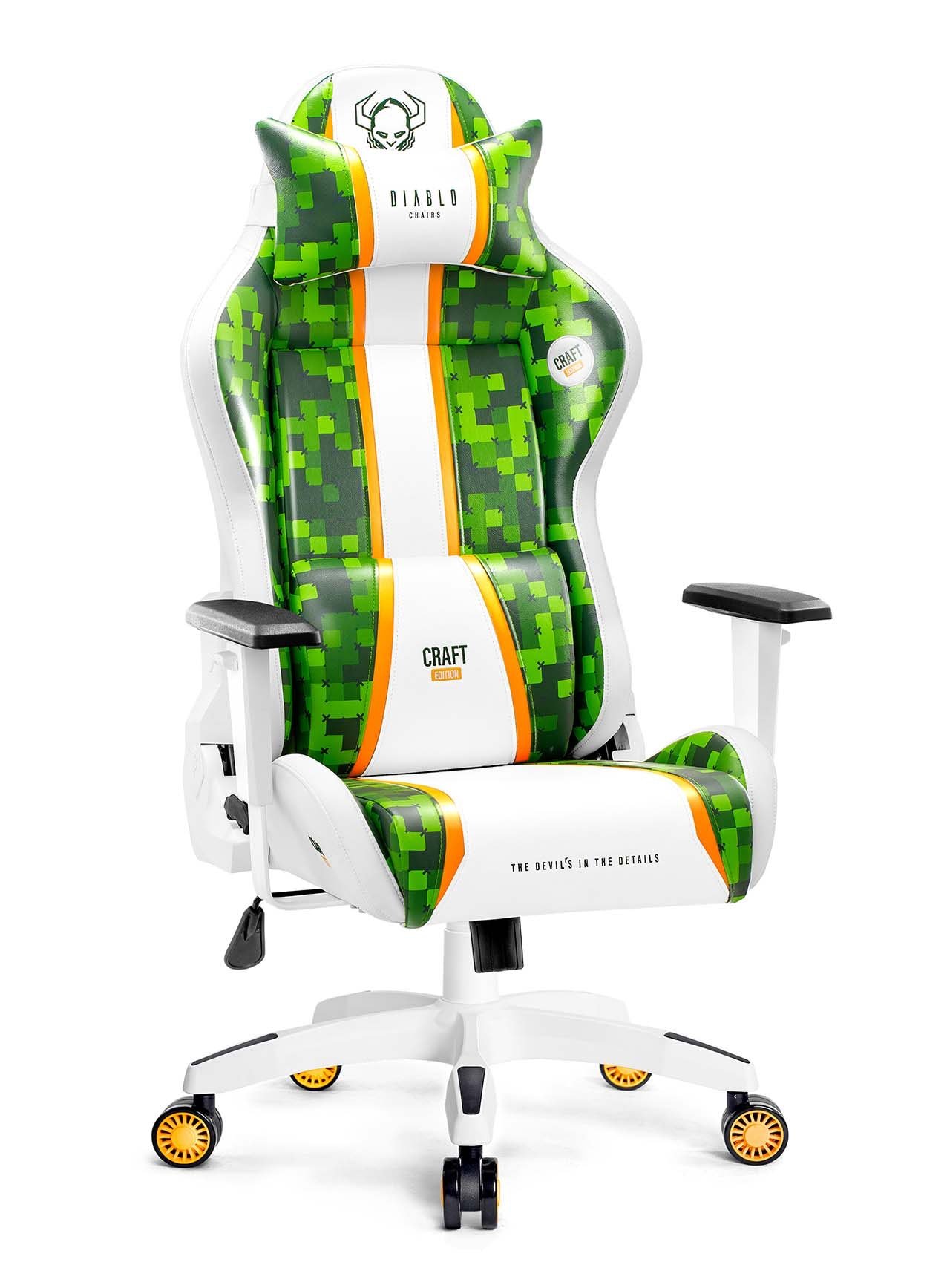 Karrige gaming Diablo X-One 2.0 Craft Edition King Size, ergonomike, e bardhë e gjelbër