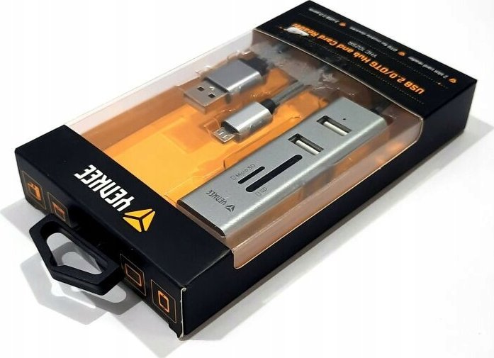 USB хаб Yenkee YHC 103 SR, 3x USB, USB C OTG, сребрен