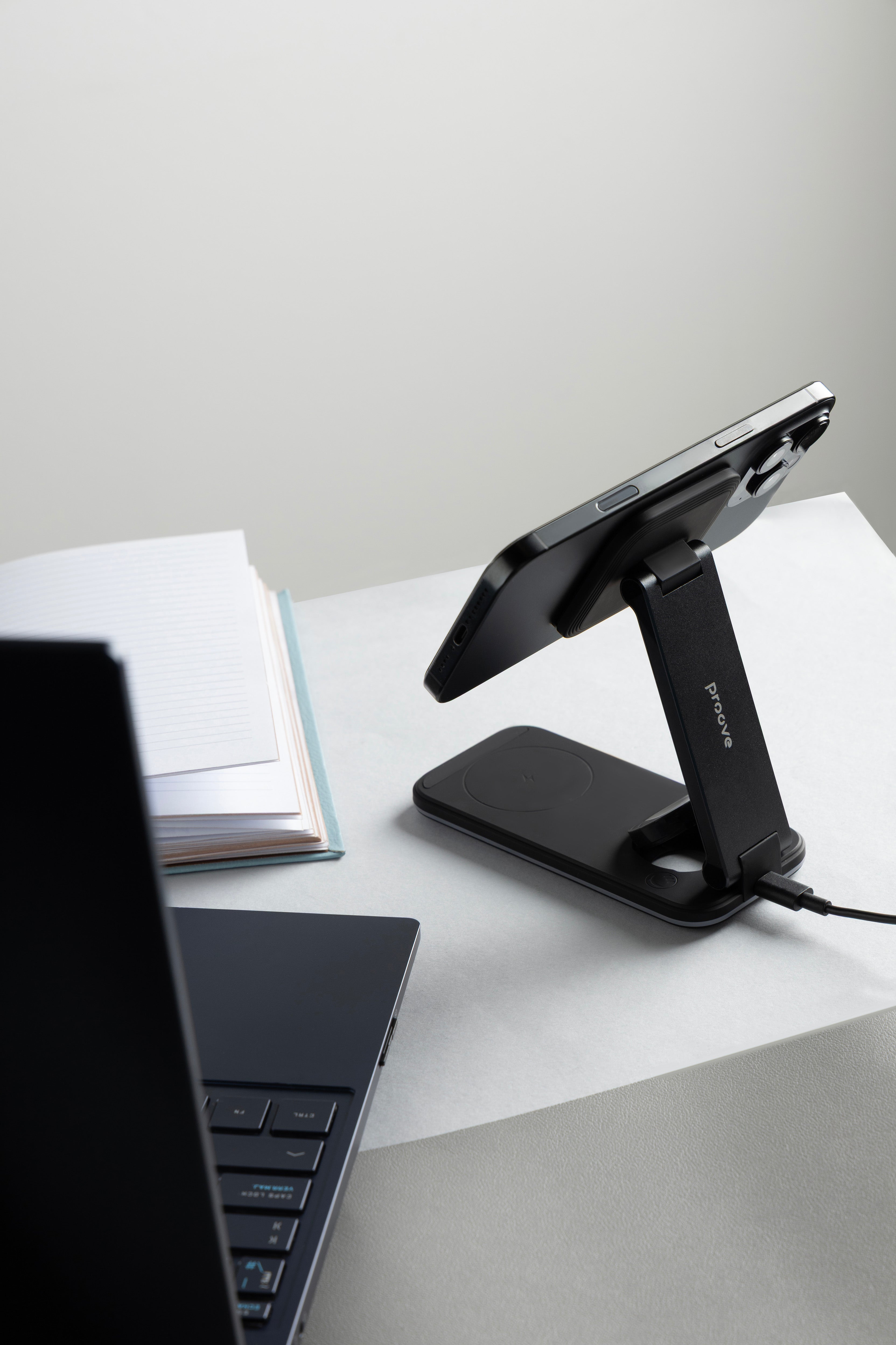 Karikues wireless 3 në 1 Proove Energy Fold, 15W, i zi