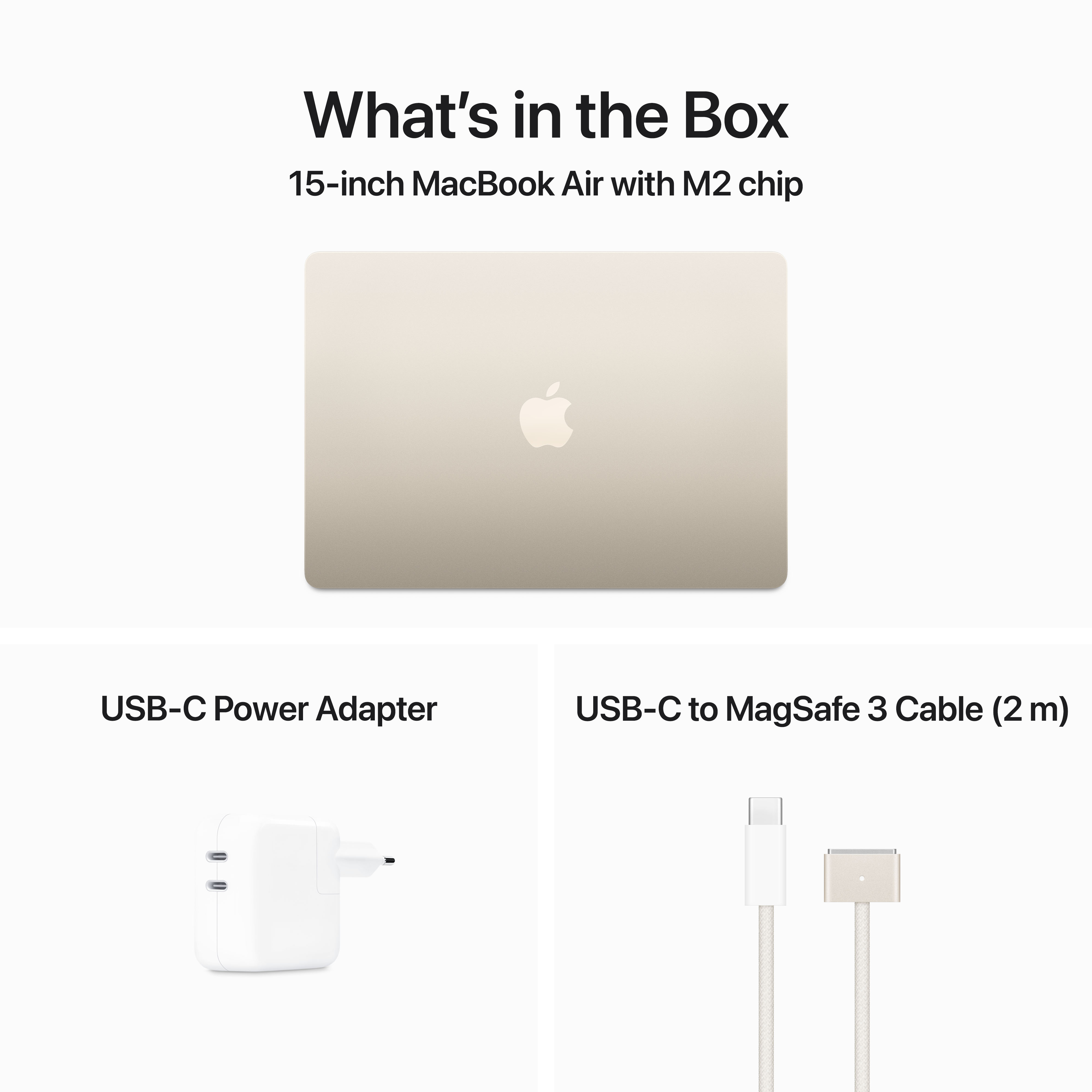 Apple MacBook Air 15", M2 8-Core CPU, 8GB, 256GB, 10-Core GPU, Starlight