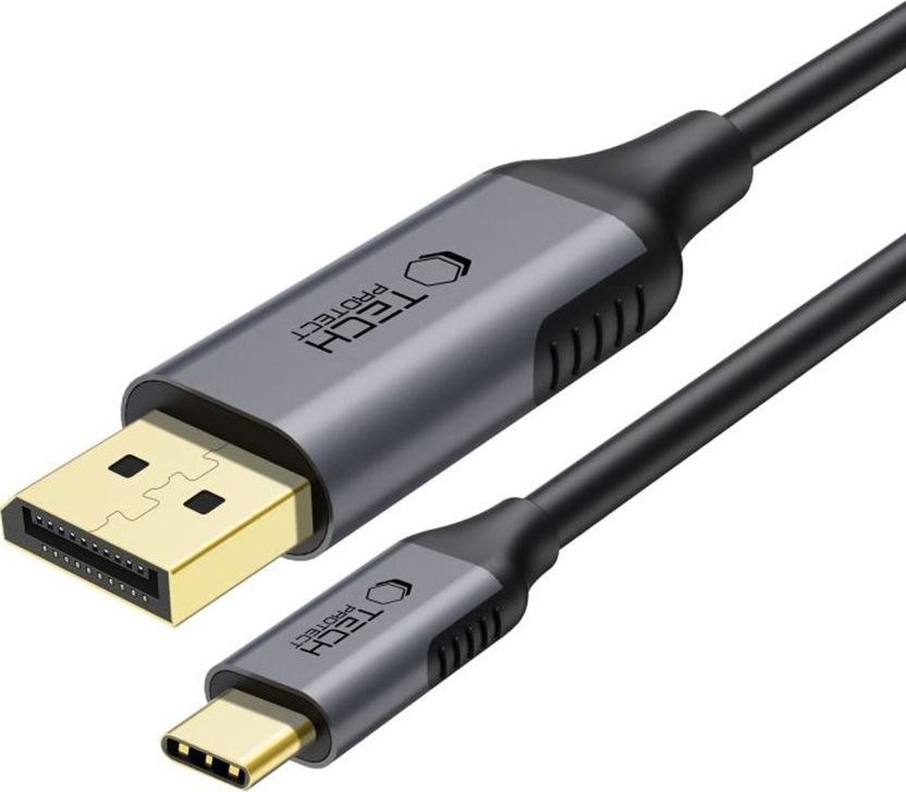 Kabllo Tech-Protect UltraBoost, USB C në DisplayPort 1.4, 8K 60Hz, 1.8m, e zezë