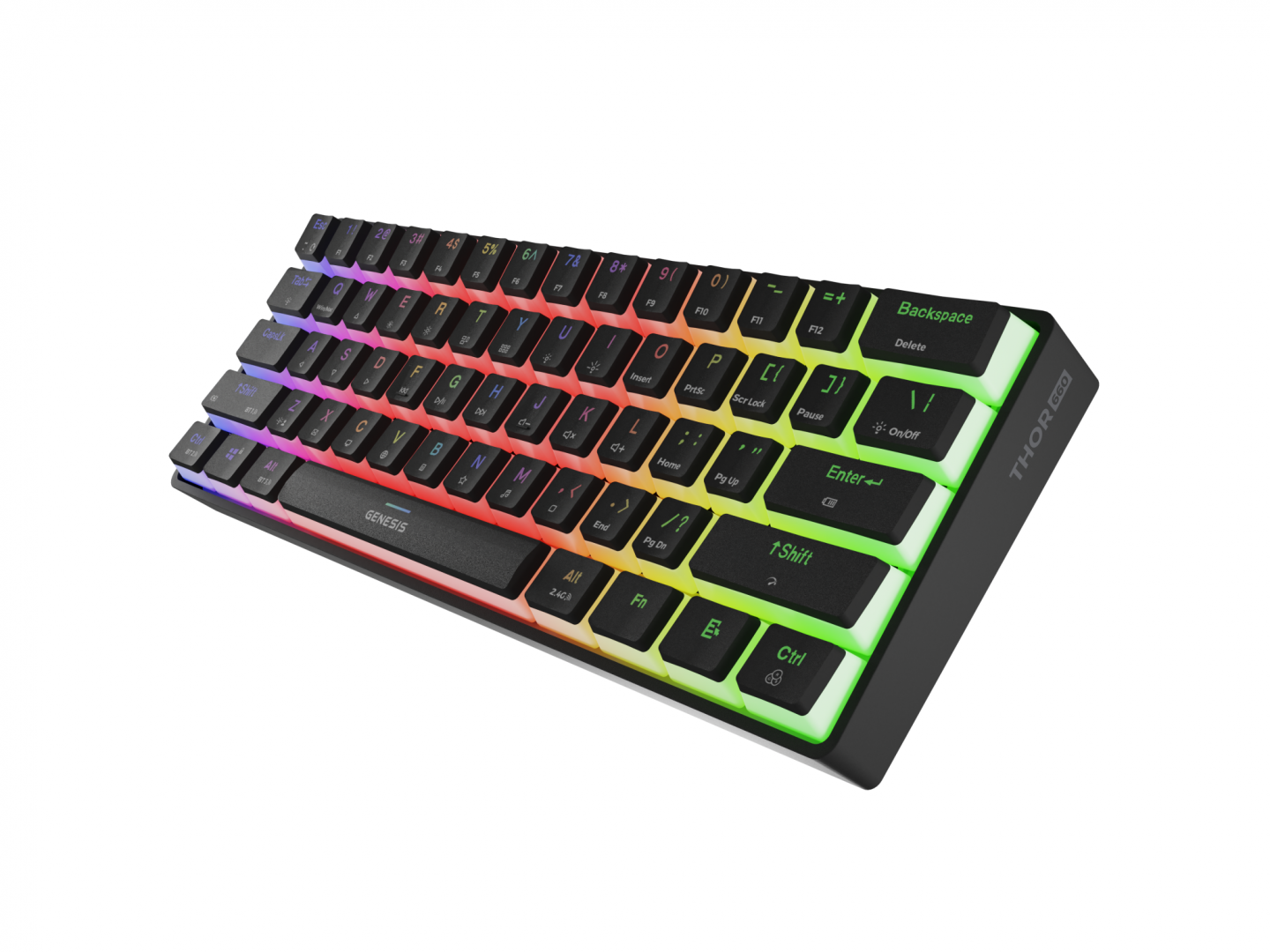 Tastierë mekanike Genesis Thor 660 G2, 60%, Gateron Brown, RGB