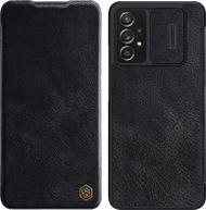 Këllëf telefoni Nillkin Qin për Samsung Galaxy A73 5G, book case, lëkurë eko, i zi