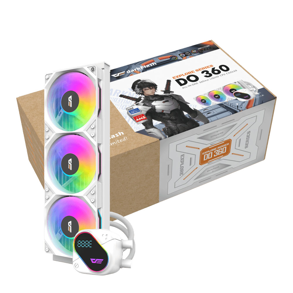 Ftohës Darkflash DO360 AIO Liquid Cooler, 360mm, i bardhë