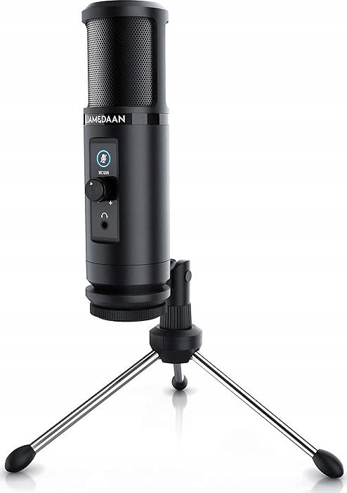 Mikrofon për lojëra Lorgar LRG-CMT313, USB Type C, me LED, i zi