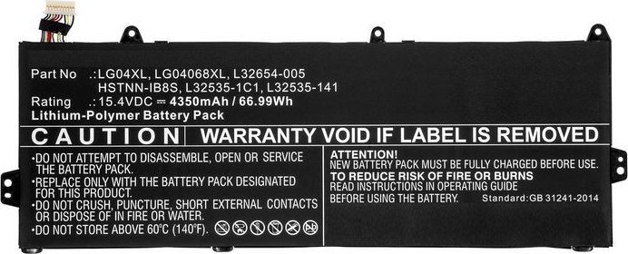 Bateri laptopi CoreParts për HP Pavilion 15-cs1001la 15-cs1002la, 66.99Wh, Li-Pol, e zezë