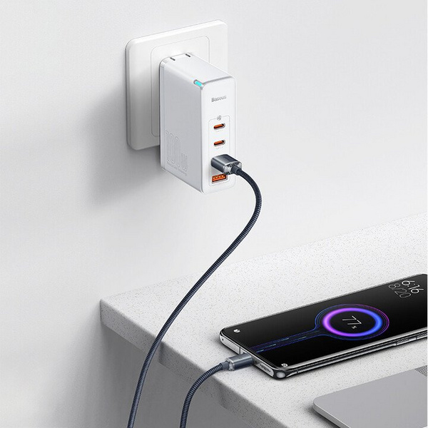 Полнач Baseus Crystal Shine Series USB-A - USB-C, 100W, 2m, црн