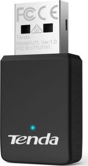 Kartë rrjeti me valë Tenda U11, USB, Wi‑Fi 6, e zezë