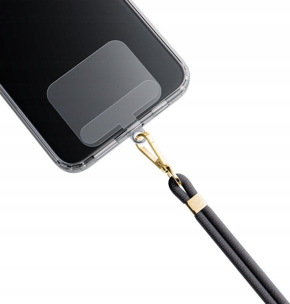 Shtrënguese telefoni 3MK EasyClip, najlon, me karabinë, e zezë gold