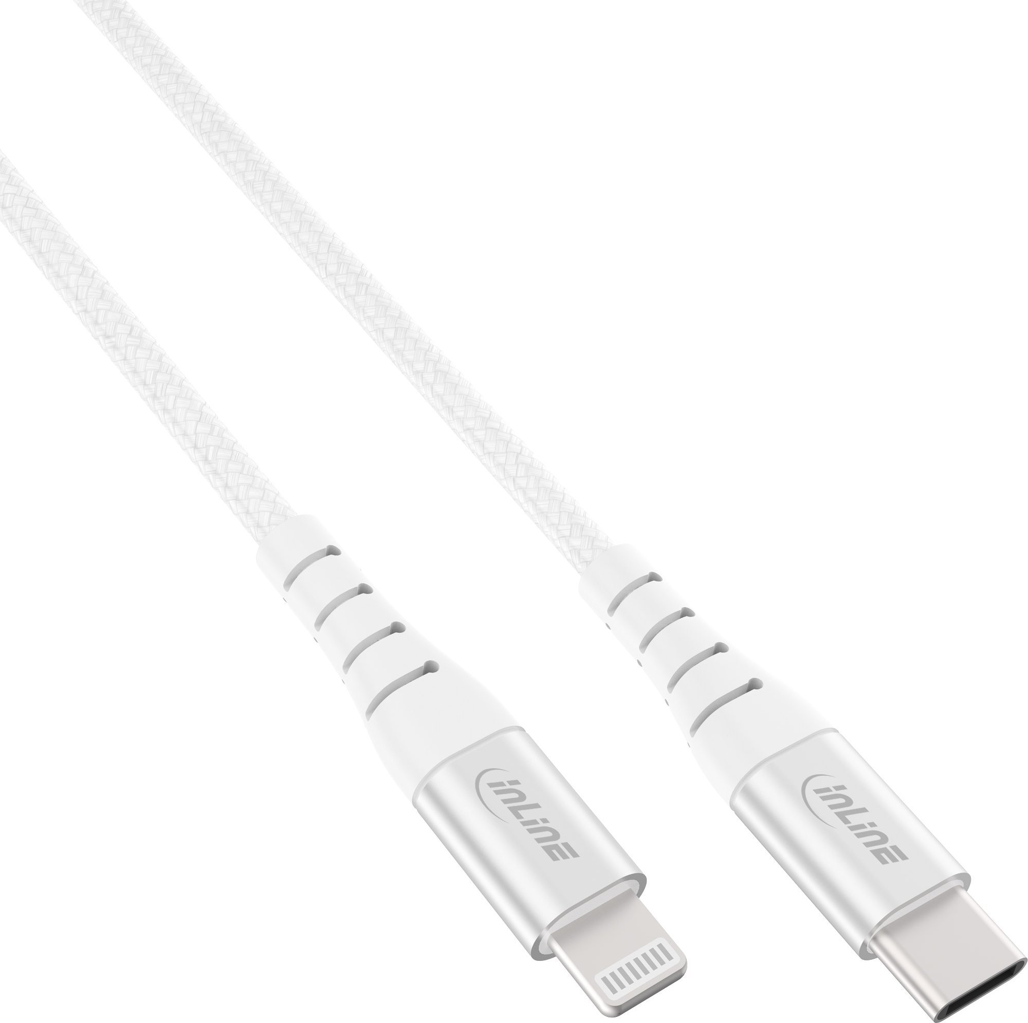 Kабел USB-C во Лајтнинг InLine, 1m, MFi, сребрен