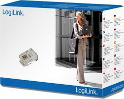 Prizë modulare LogiLink RJ11 6P4C, pa ekranim, transparente