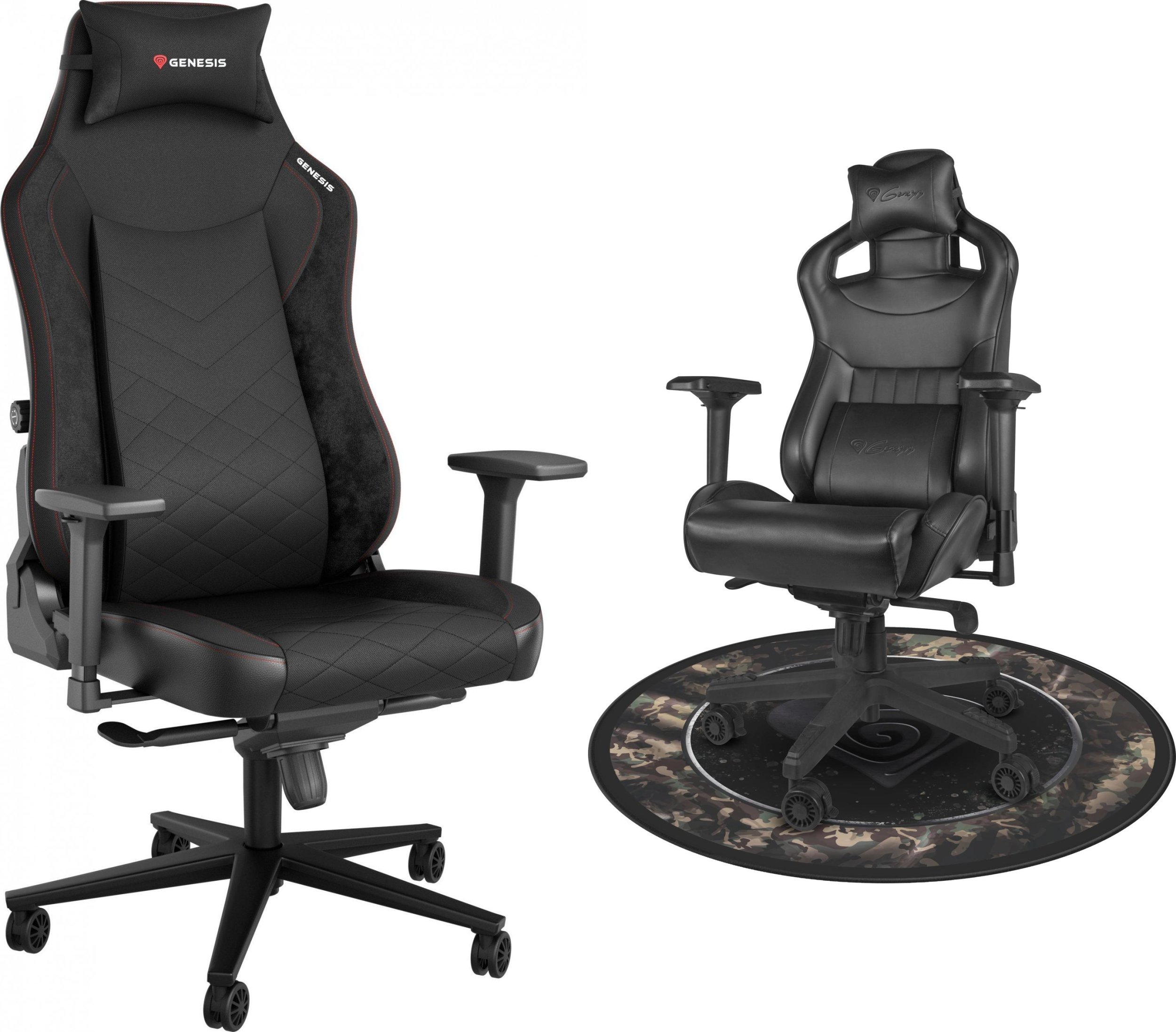 Karrige gaming Genesis Nitro 890 G2, lëkurë artificiale, krahë të rregullueshëm, e zezë