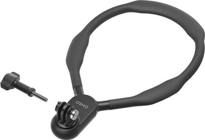 Mbajtëse qafe për kamerë aksion DJI Osmo Action, silikon i butë, e rregullueshme, e zezë