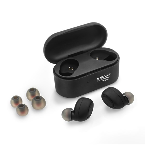 Dëgjuese Savio TWS-04, Wireless, të zeza / të hirta