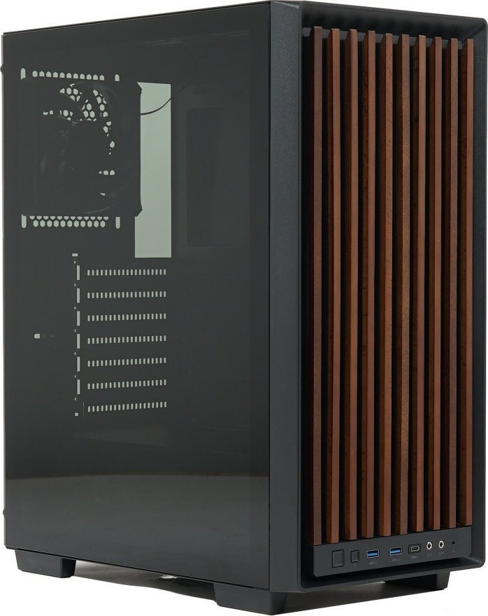 Kuti kompjuteri ZENPC Wooder TG, ATX mid tower, xham i temperuar, e zezë