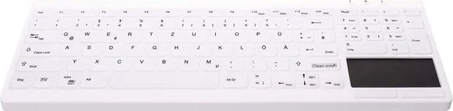 Тастатура Cherry Active Key MedicalKey AK-C7412F, компактна, со тачпад, нордиска, бела
