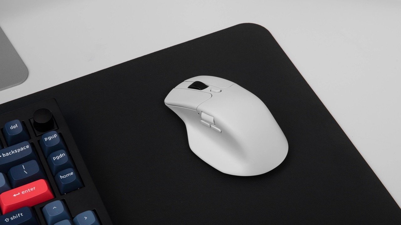 Maus wireless Keychron M6, ergonomik, i bardhë