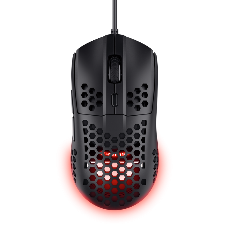 Maus gaming Trust GXT 928 Helox, 6400 DPI, RGB, i zi