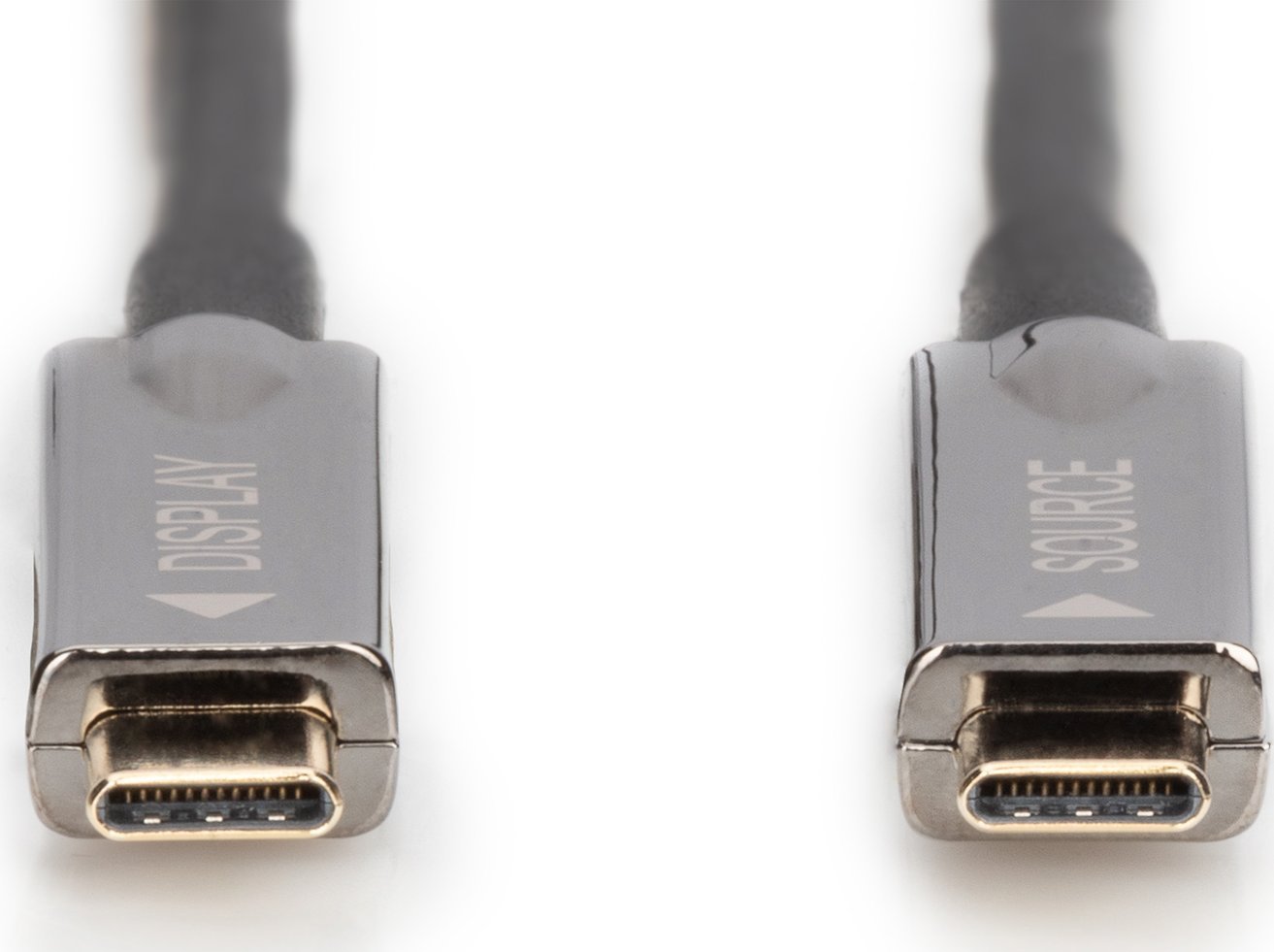Kabllo USB Digitus USB-C në USB-C, 10 m, 4K, e zezë