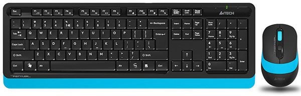 Set tastierë dhe maus A4Tech FG1010, wireless, 2000 DPI, i zi