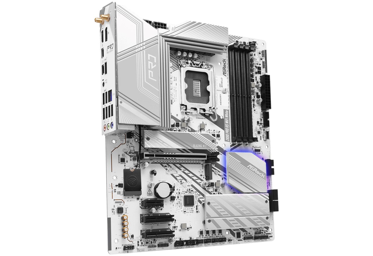 Pllakë amë ASRock Z890 Pro RS WiFi White