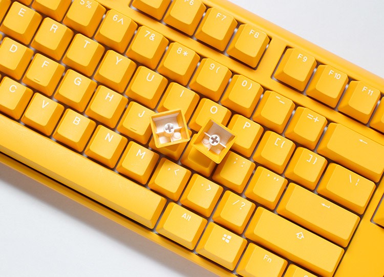 Tastierë lojërash Ducky One 3 Yellow TKL, RGB LED, Cherry MX Red, e verdhë