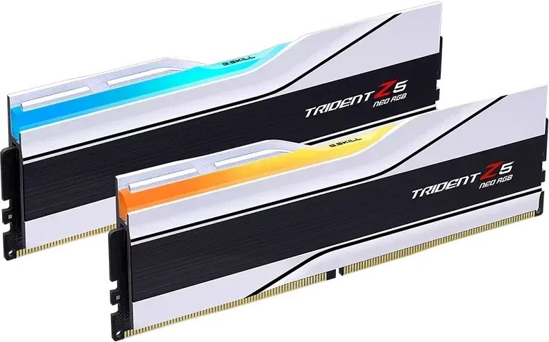 Memorie RAM G.Skill Trident Z5 Neo RGB DDR5, 64GB 6000MHz CL28, Dual Channel, e bardhë