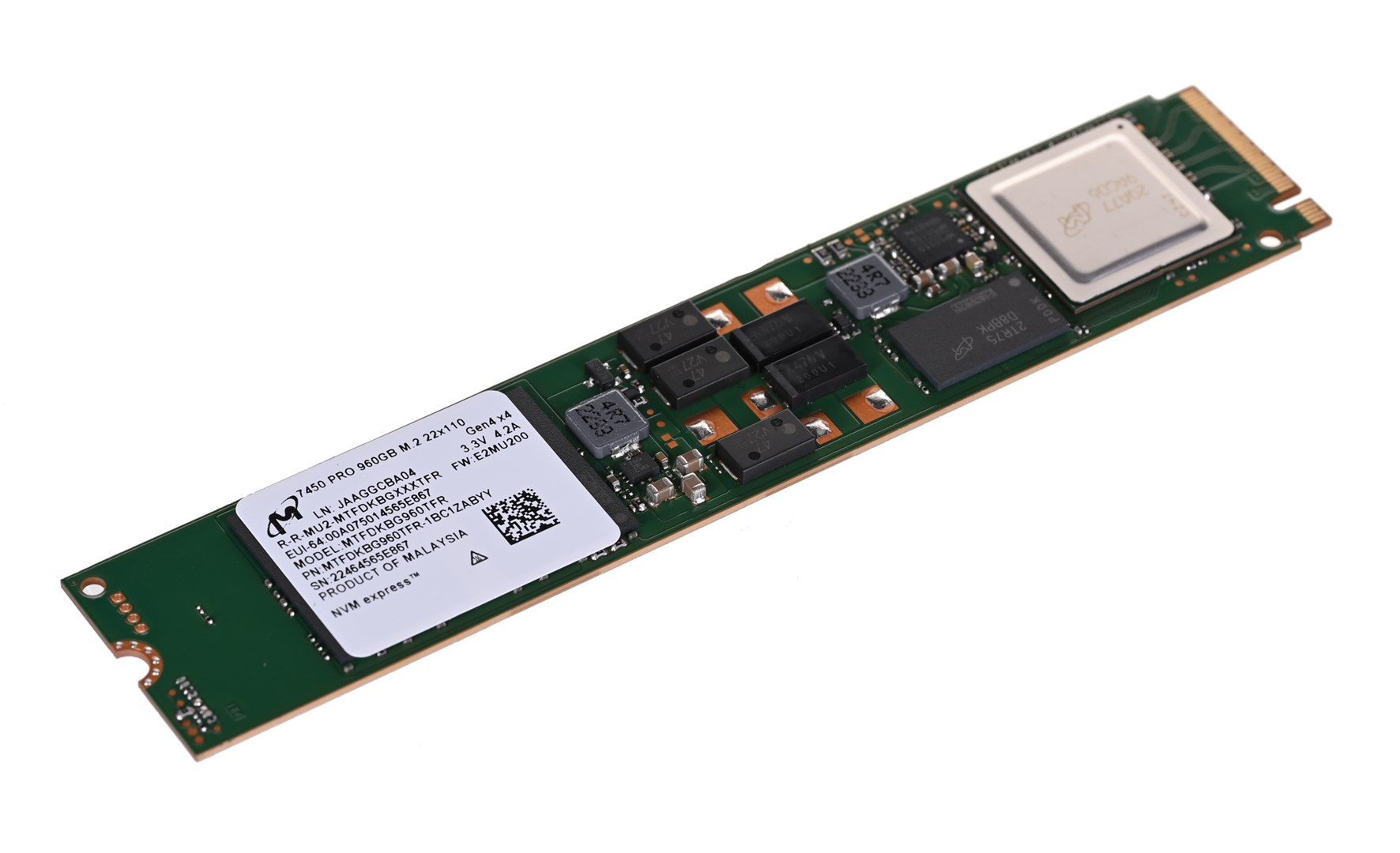 Disk SSD Micron 7450 Pro, 960GB, M.2 PCIe Gen4x4