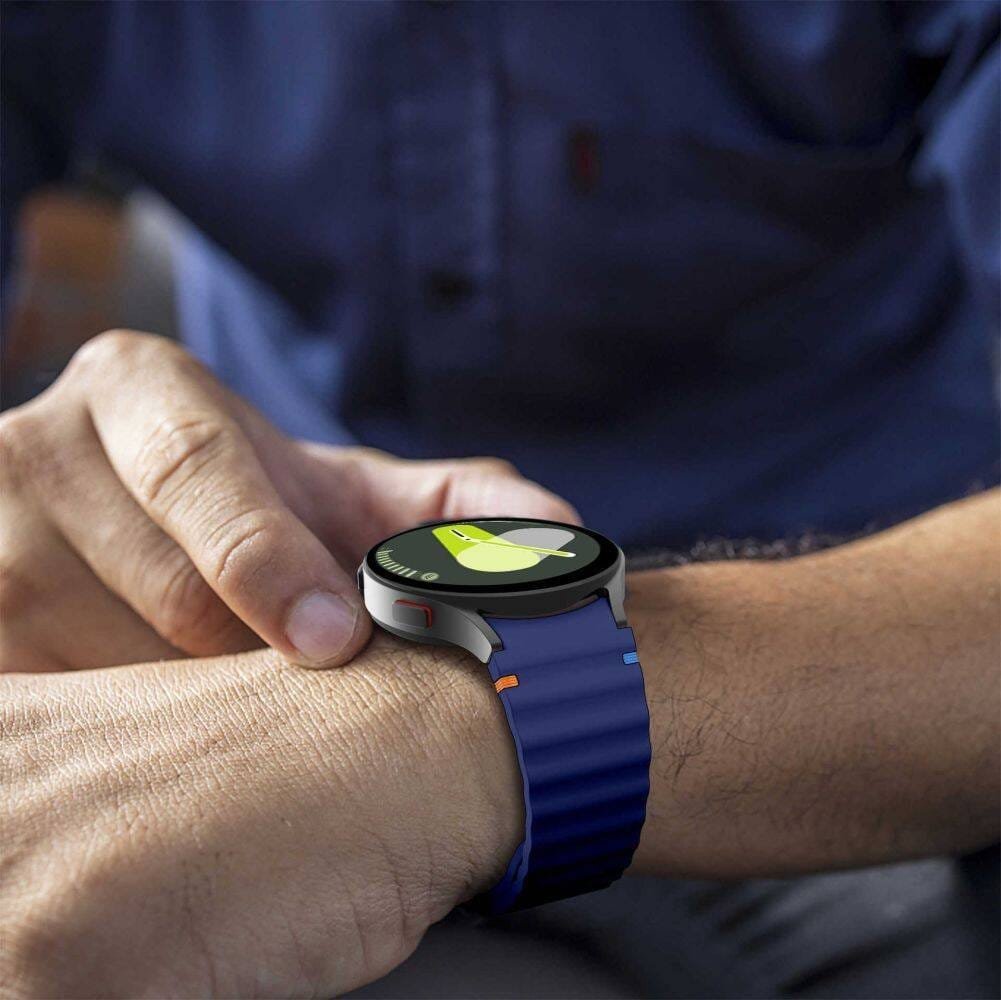 Rrip silikoni Tech-Protect Classic Pro për Samsung Galaxy Watch 4 5 6 7, sport, i zi