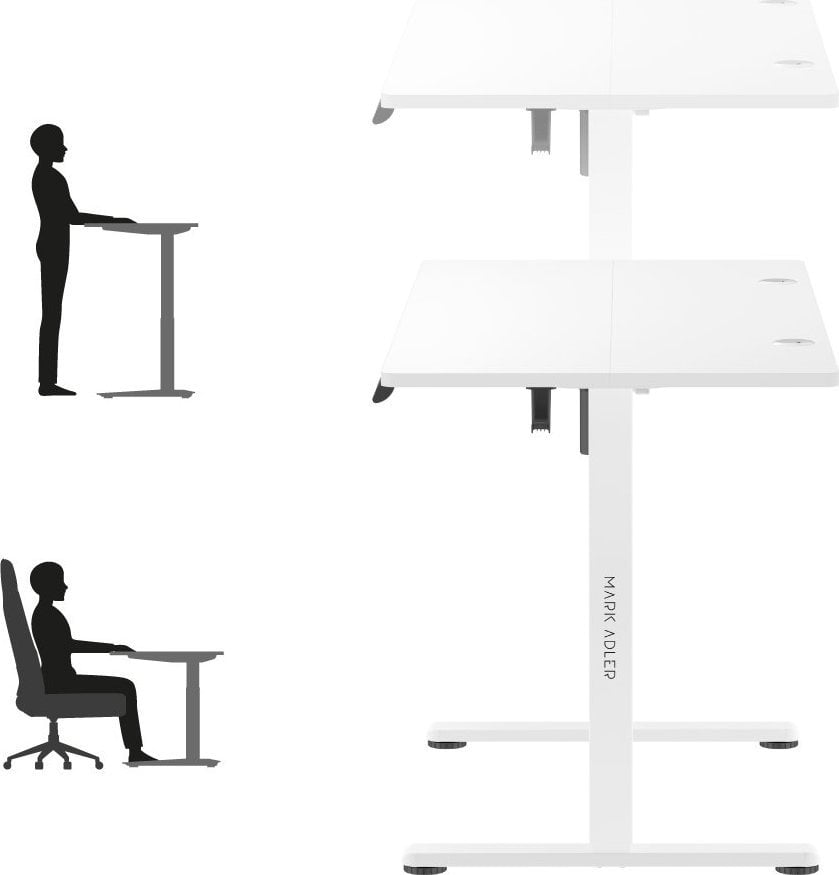 Tavolinë elektrike gaming MA Leader 7.0, lartësi e rregullueshme, memorie pozicionesh, e bardhë