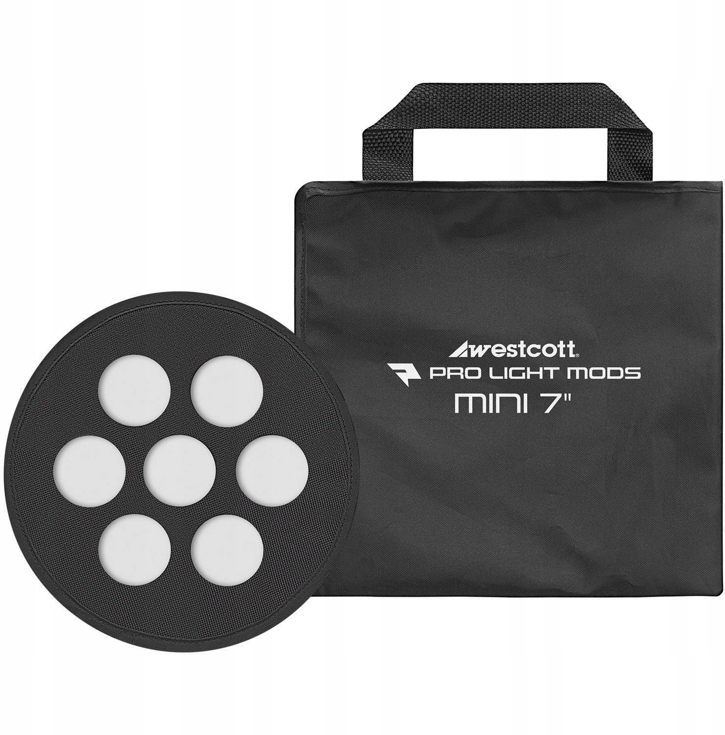 Set modifikues drite Westcott Pro Light Mods Mini 7, për reflektor 6–7.5", me grid, i zi