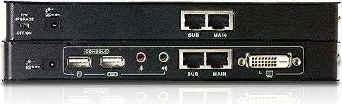 KVM extender ATEN CE600-at-E, DVI USB, set transmetues dhe marrës, i zi