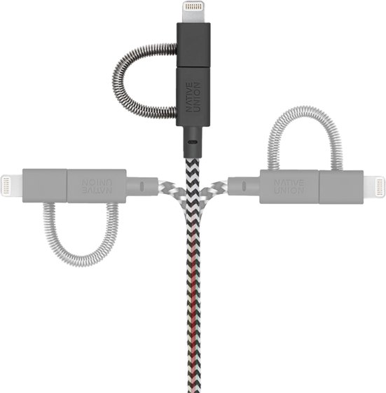 Kabllo karikimi Native Union Belt Cable Universal, 2m, Zebra