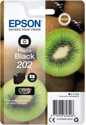 Ngjyrë Epson 202 Premium, 4,1ml, e zezë