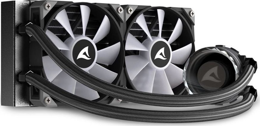 Ftohës uji për procesor Sharkoon S80 RGB, radiator 240 mm, PWM, me ndriçim RGB