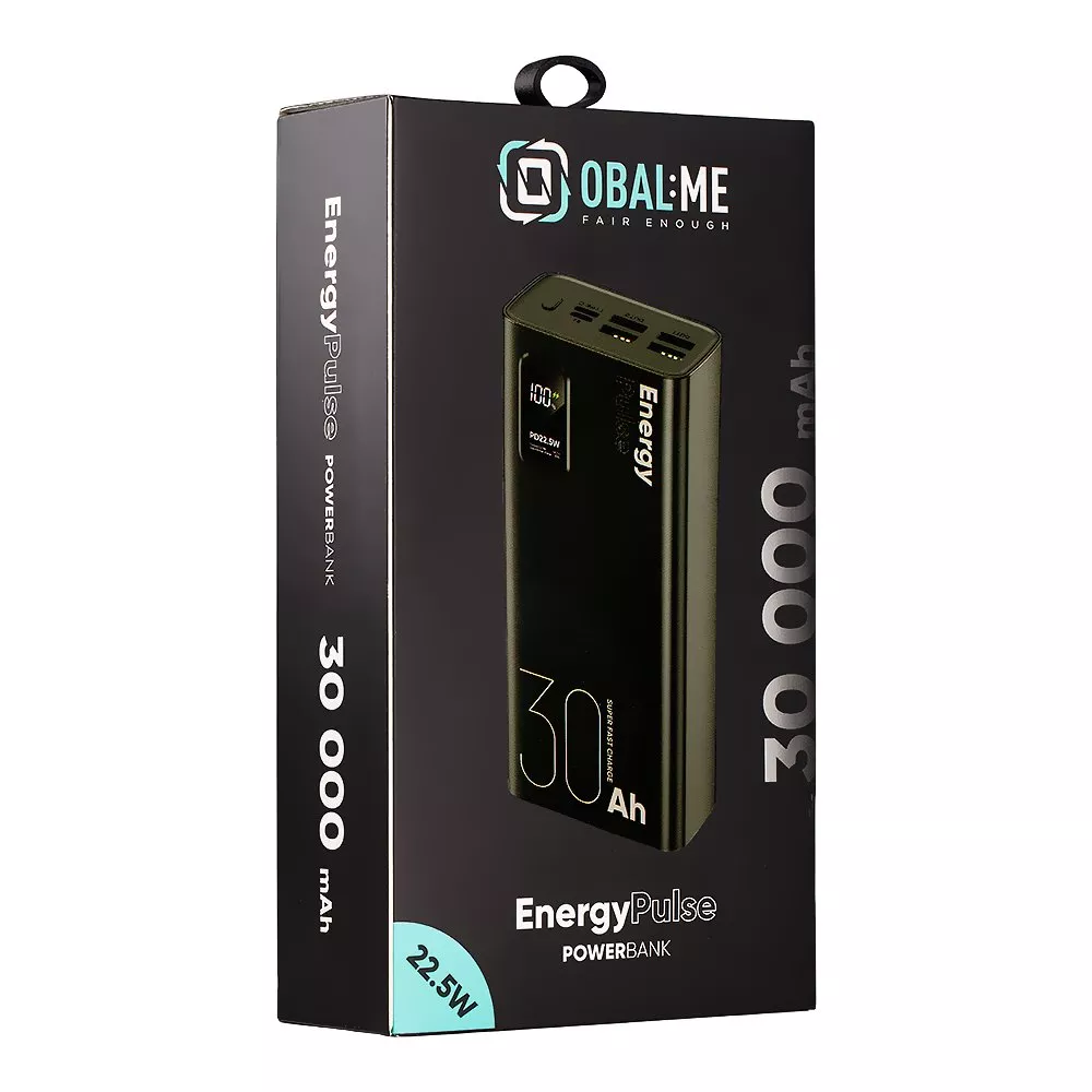 Powerbanka OBAL:ME EnergyPulse, 30000mAh, 22.5W, e zezë