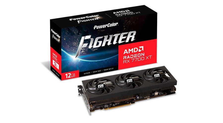 Kartë grafike PowerColor AMD Radeon RX 7700 XT, OC, 12 GB GDDR6