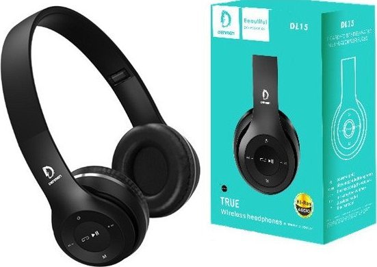 Kufje Bluetooth Denmen DL15, over ear, wireless, të zeza