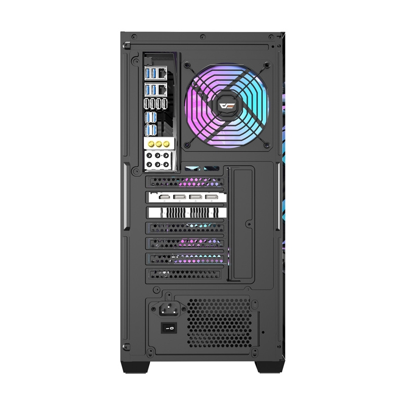 Kuti kompjuteri Darkflash DS900WD, ATX ITX, 4 fansa 120mm, e zezë
